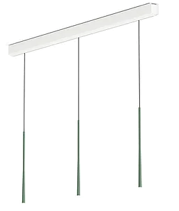 BORA LSLMG Stars three-light linear pendant · Moss green