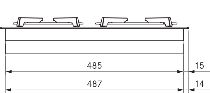 Classic Gas Glass Ceramic Cooktop With 2 Cooking Zones thumbnail 3