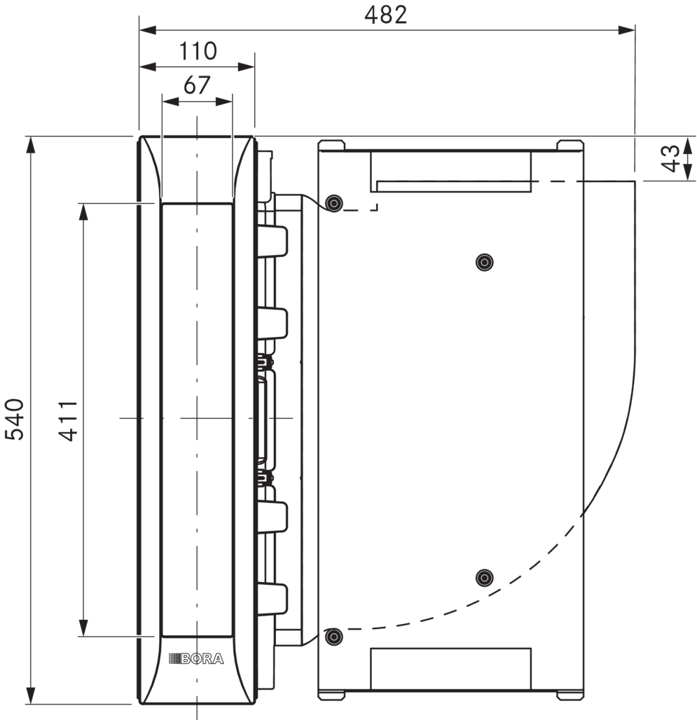 50cm Wide Down Draft Extractor thumbnail 4