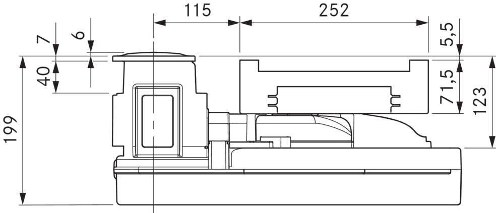 45cm Wide Down Draft Extractor - Stainless Steel thumbnail 2