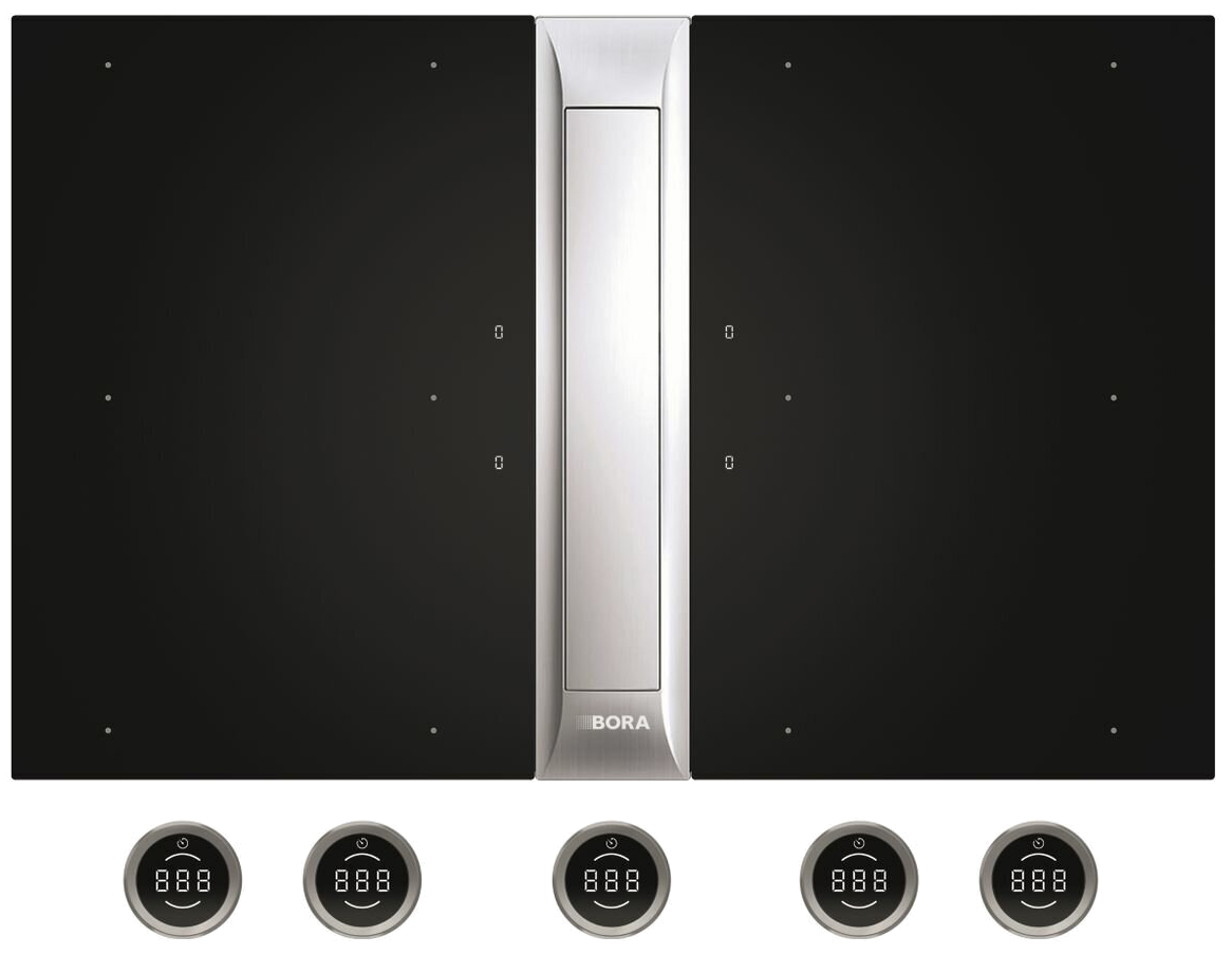 Venting Hob Set - Stainless Steel / Black view 1