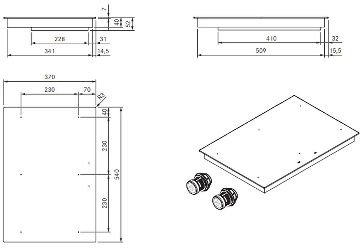 Venting Hob Set - Stainless Steel / Black thumbnail 4
