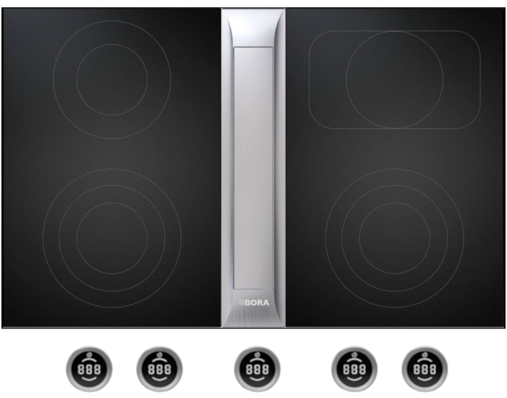 PKAS3HL Venting Hob Set - Stainless Steel / Black view 1