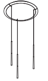Bora Stars Pendant Light 3-Light Circular – Moss Green thumbnail 3